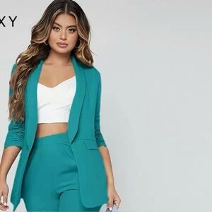 SHEIN Teal Blazer